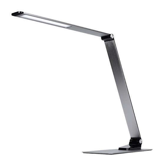 Solight WO51-S LED stolní lampička stmívatelná, 11W, změna chromatičnosti, broušený hliník, stříbrná