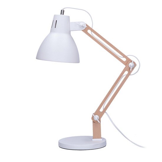 Solight WO57-W stolní lampa Falun, E27, bílá
