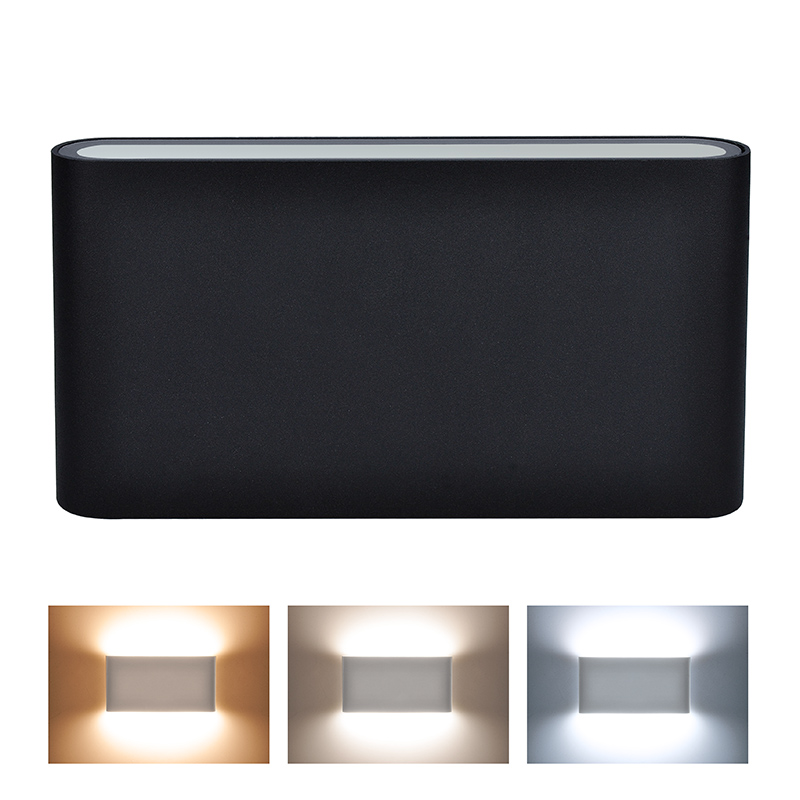 Solight WO800-B LED venkovní nástěnné osvětlení Modena, 12W, 680lm, 120°, černá