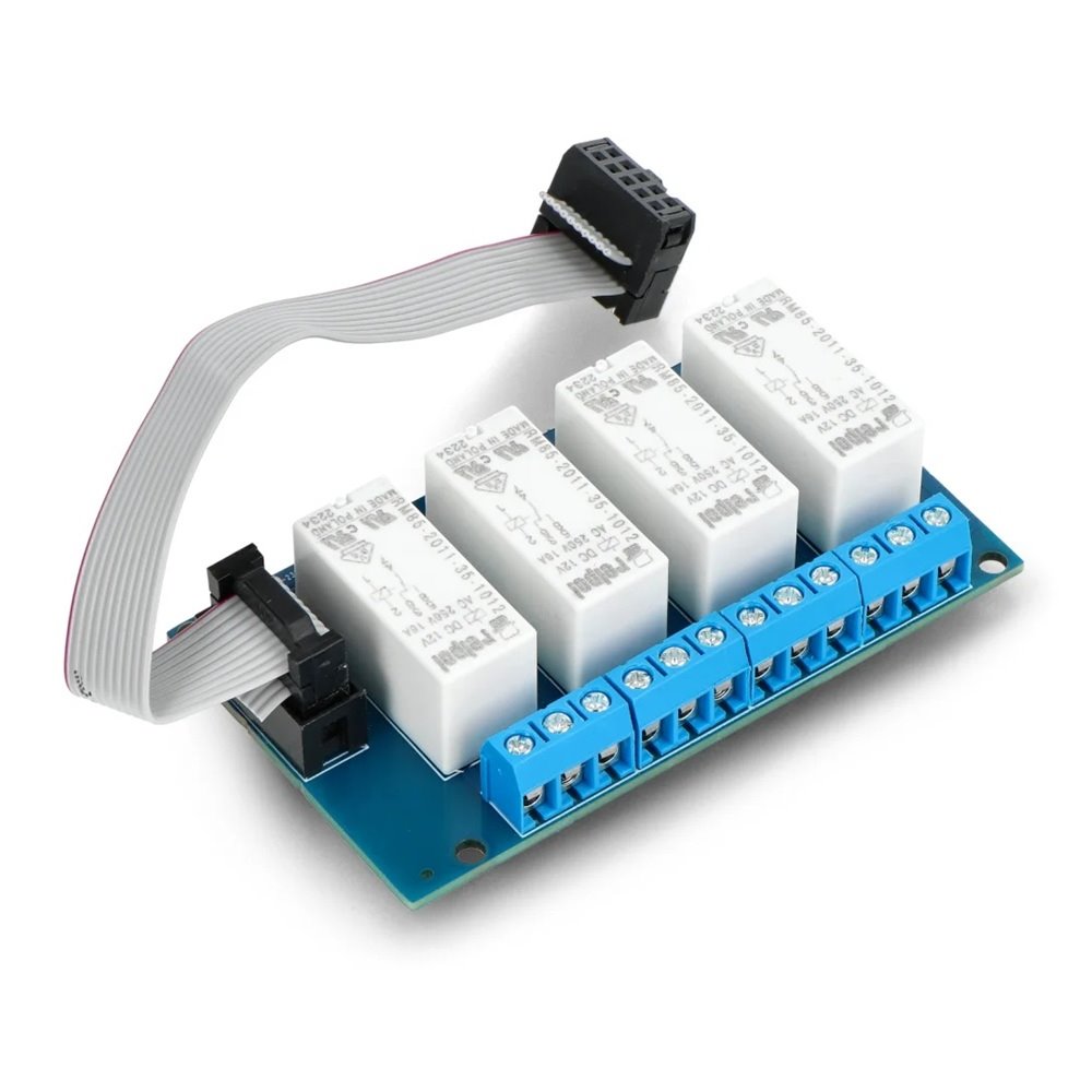 Tinycontrol GSMKON-010 - reléová deska 4x 16A / cívka 12V pro řadič GSM / LAN