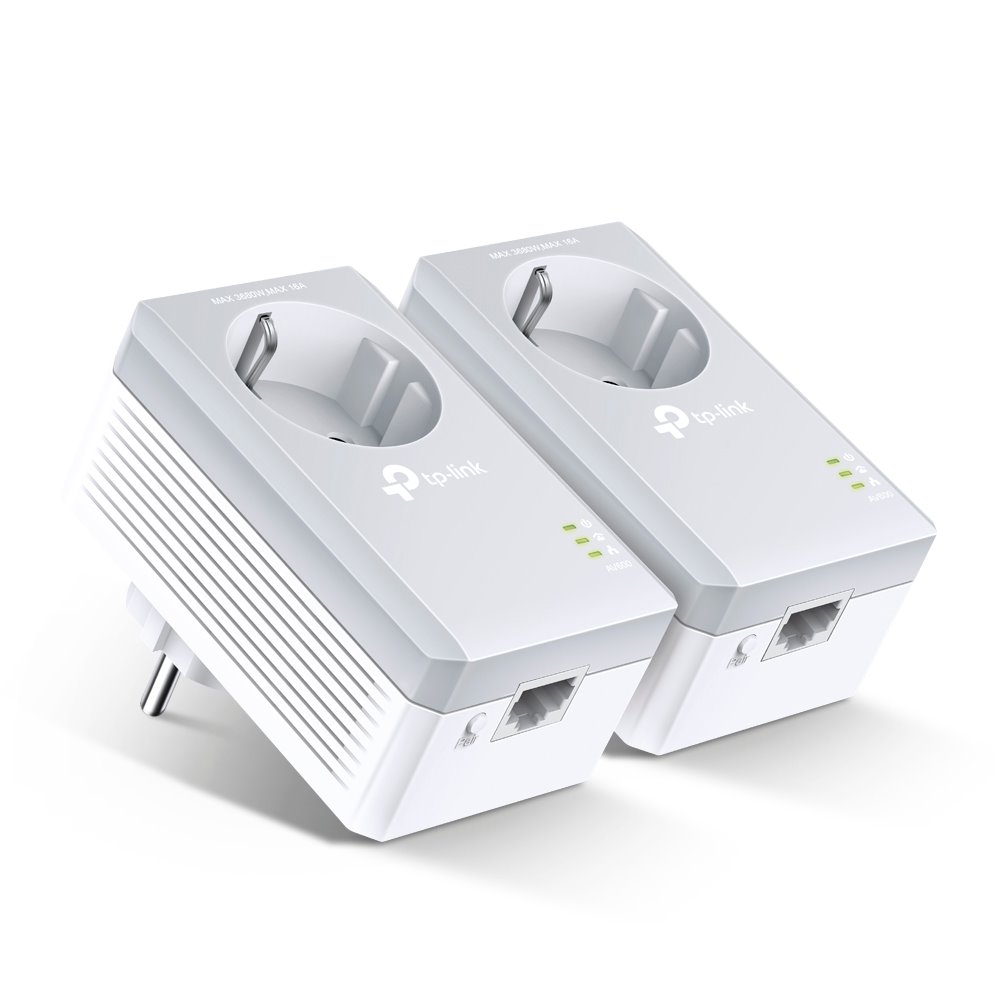 TP-Link TL-PA4010P KIT, Powerline Starter Kit, průchozí zásuvka (600 Mbps)