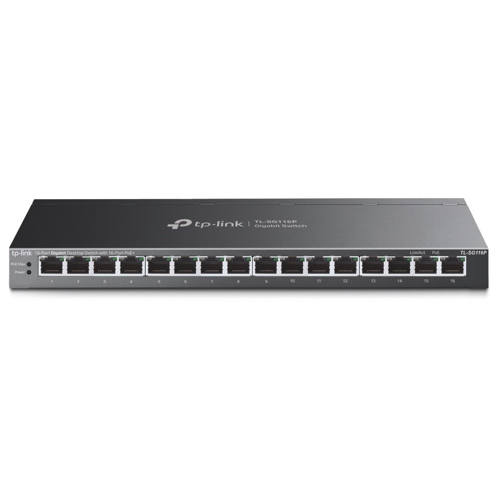 TP-Link TL-SG116P Switch, 16x PoE, 120W