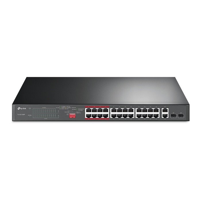 TP-Link TL-SL1226P PoE Switch, 24-Port 10/100Mbps + 2-Port Gigabit