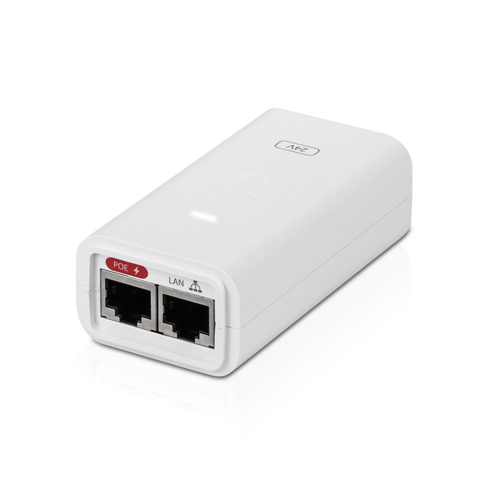 Ubiquiti POE-24-12W-G-WH, Gigabitový PoE Injektor, 24V/0.5A (12W)