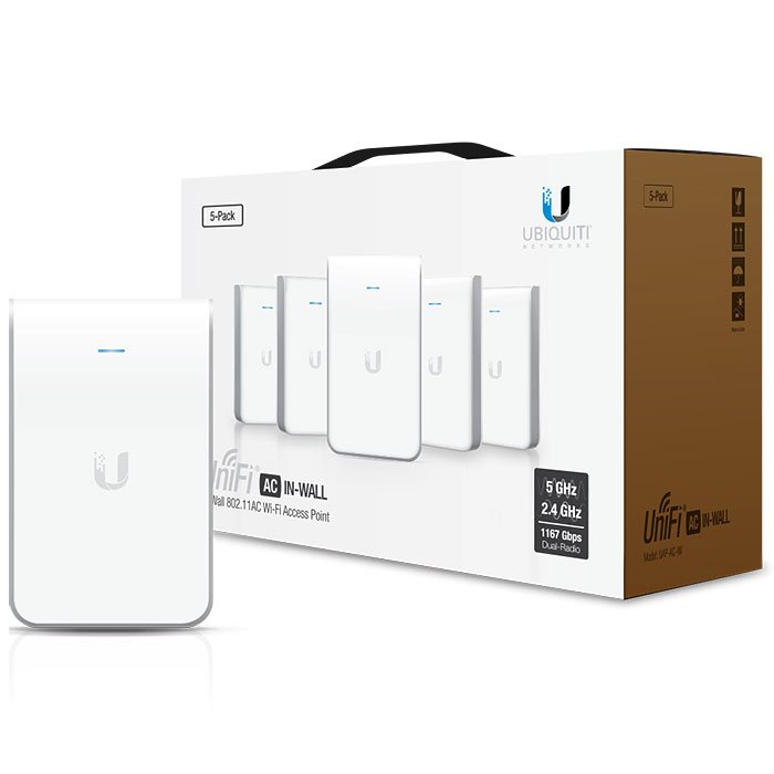 Ubiquiti UniFi AP, AC, In-Wall, 5-Pack