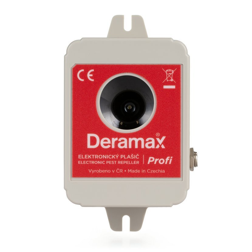Ultrazvukový odpuzovač plašič kun a hlodavců, DERAMAX PROFI