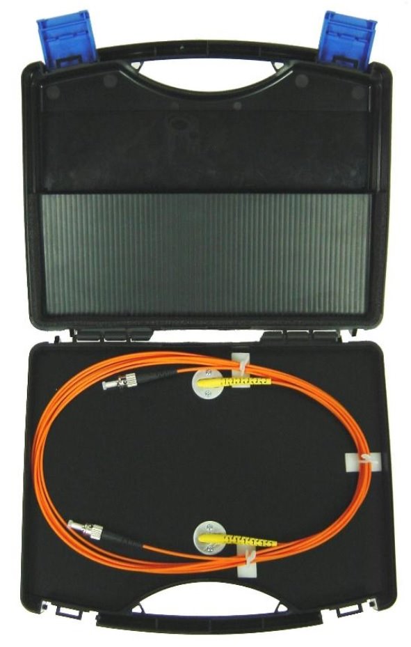 Vlákno předřadné singlemode 500m, konektory/ šlahouny 2m LC/PC-SC/PC, v plastovém kufru