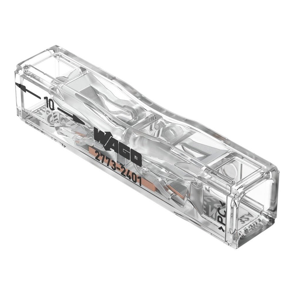 WAGO 2773-2401 PUSH WIRE průchozí instalační svorka pro kabel 2x 0.75-4 mm2