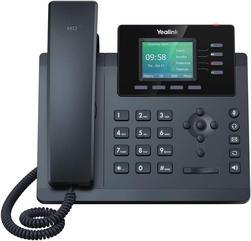 Yealink SIP-T34W WiFi telefon, s napájecím adaptérem