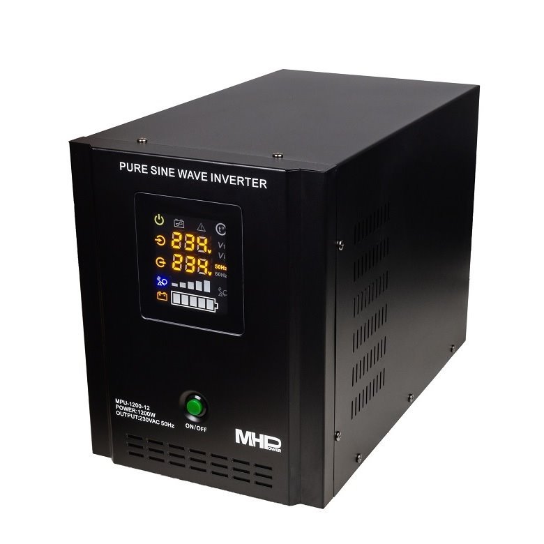 Záložní zdroj MHPower MPU-1200-12, UPS, 1200W, čistý sinus, 12V