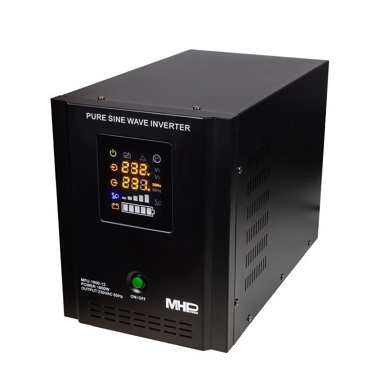 Záložní zdroj MHPower MPU-1600-12, UPS, 1600W, čistý sinus, 12V