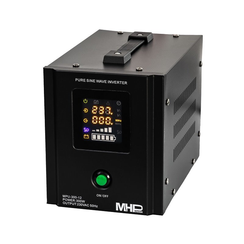 Záložní zdroj MHPower MPU-300-12 - POUŽITÉ, UPS, 300W, čistý sinus, 12V