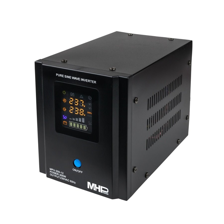 Záložní zdroj MHPower MPU-300-12 - Z VÝSTAVY, UPS, 300W, čistý sinus, 12V