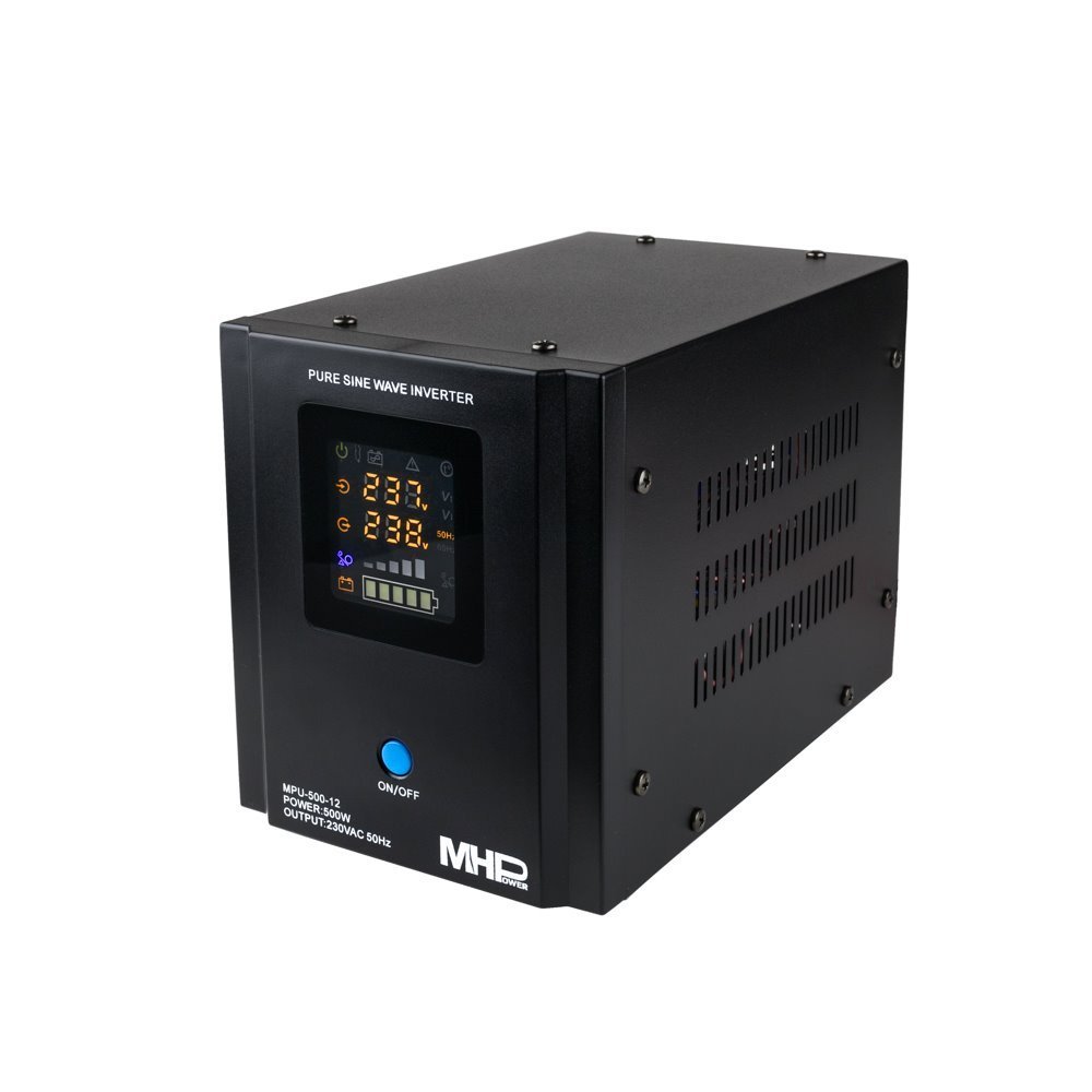 Záložní zdroj MHPower MPU-500-12 - Z VÝSTAVY, UPS, 500W, čistý sinus, 12V