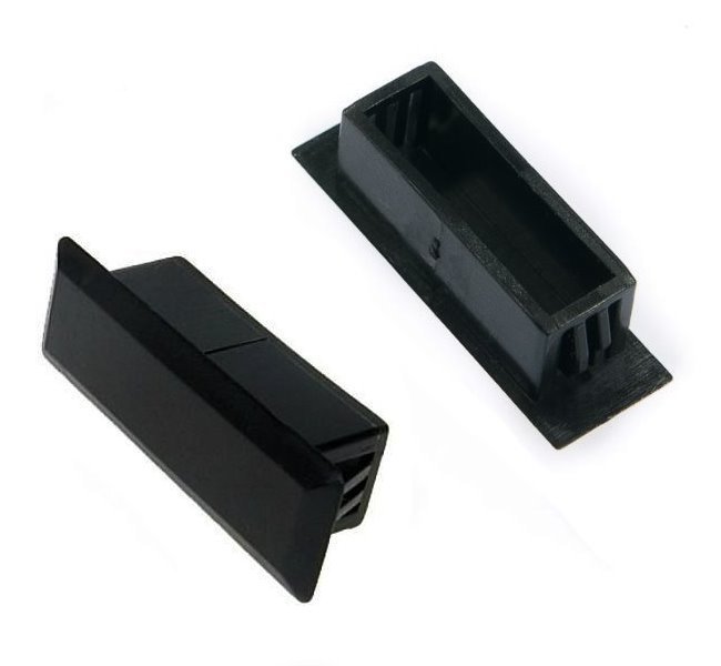 Záslepka, zátka SC do otvorů v rozvaděči, duplex, černá