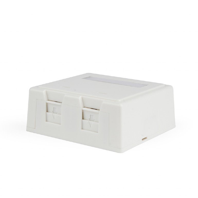 Zásuvka Gembird NCAC-SMB2 Cat.5e UTP 2x RJ45 na omítku - Bílá
